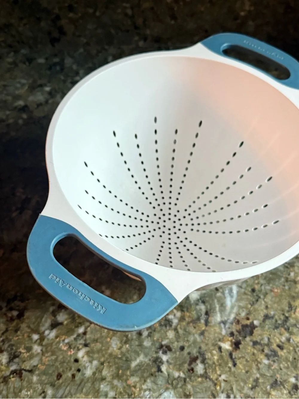 KitchenAid White Colander‎ with Blue Grip Handles